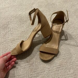 Suede Kitten Heel Sandal